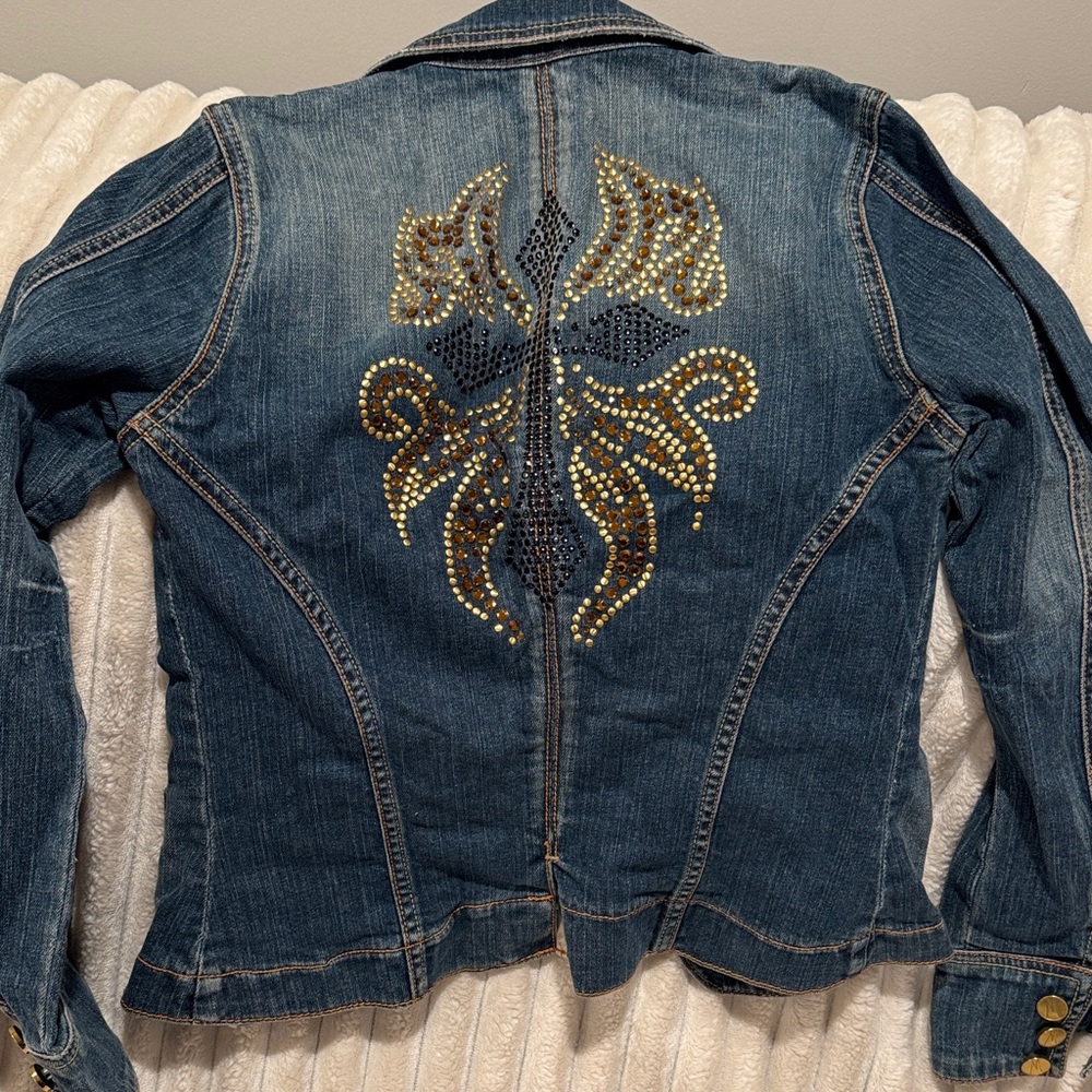 Marciano Blue Jean Jacket with Contrast Stitching
